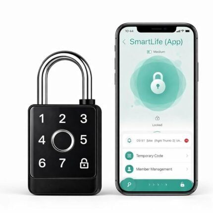 CBK Smart Lock Fingerprint & Password Padlock | 5-Way Unlock | Lock for Gym, Office, Home, Luggage, Gate – Waterproof & Long Battery Life