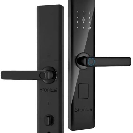 STONICS Aluminium Smart Door Lock Multiple Way Unlocking Fingerprint, RFID Card, PIN, & Mechanical Key (ST-101)