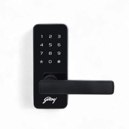 Godrej Smart Lock I Catus Touch I Digital Lock for Main and Internal Wooden Door I 2 in 1 Access I Pin Access I Mechanical Key I Black Finish I 3 Years Warranty | Free Installation