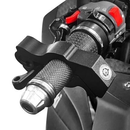 GNOLY Fit Throttle Lock – Motorcycle Anti-Theft Brake Lever & Grip Security for All Bikes – CNC Aluminum Construction – Compact & Strong (1 Pcs)