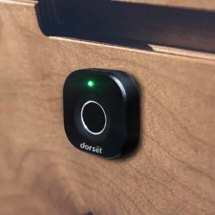 Dorset Smart Fingerprint Drawer & Cabinet Lock | Biometric Furniture Lock | 20 Unique Access | Fits 15–20mm Door Thickness | Home & Office Security | DG 304 – Black