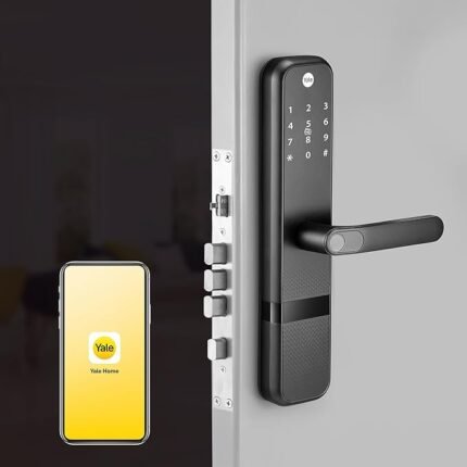 Yale Zuri Smart Door Lock | Fingerprint, PIN, RFID, Manual Key | Bluetooth Digital Smart Lock with Yale Home App Access | 3 Year Warranty | Black