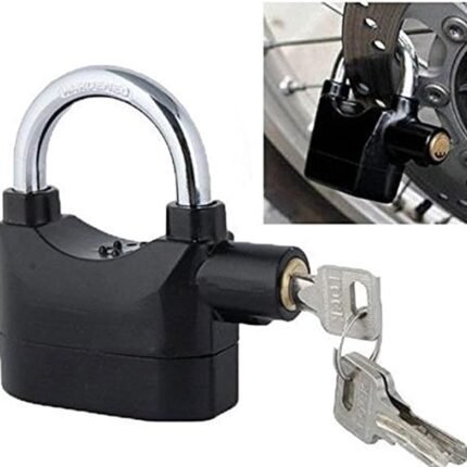 RONTENO 110db Steel Polished Finish Anti Theft Sensor Alarm Lock (Black)