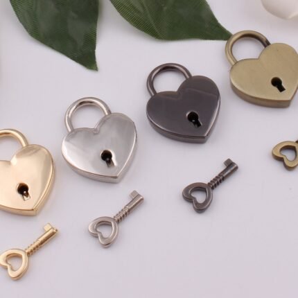 heart-shaped padlock with key love lock couple gifts purse bag lock with key set lover gifts and valentines day gifts 38mm×30mm 1-2-5 pcs