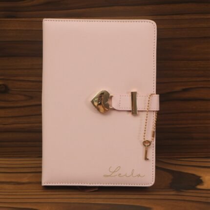 Personalized Lock Journal: A5 Refillable Leather Diary with Pen Slot