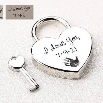 Customised Heart Love Lock with Key, Personalised Lock for Love, Love locks, Custom Wedding Engagement Anniversary Couple Honeymoon Gifts
