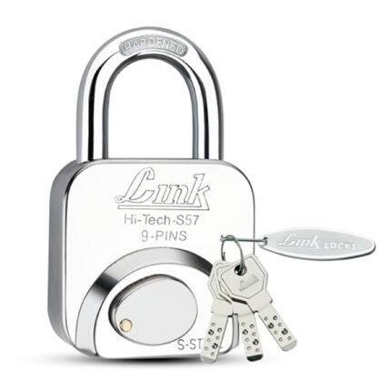 Hi-Tech 57mm Stainless Steel Padlock – Heavy-Duty Security Lock with 3 Keys